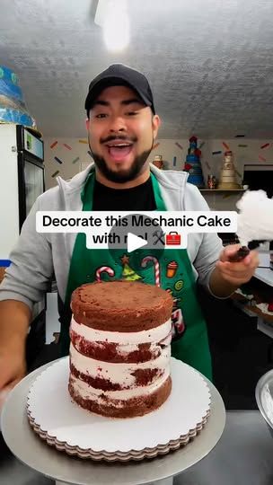 2.9K views · 103 reactions | Decorate this Mechanic cake with me! #felipescreations #felifans #besties #mechaniccake #mechanic #cakedecorating #cake #bakersoftiktok | Felipe's Creations Classic Car Cakes For Men, Vintage Car Cakes For Men, Mechanic Cake Ideas, Mechanics Birthday Cake, Mechanic Cake, Mechanics Birthday, Cakes For Men, Car Mechanic, Themed Cakes