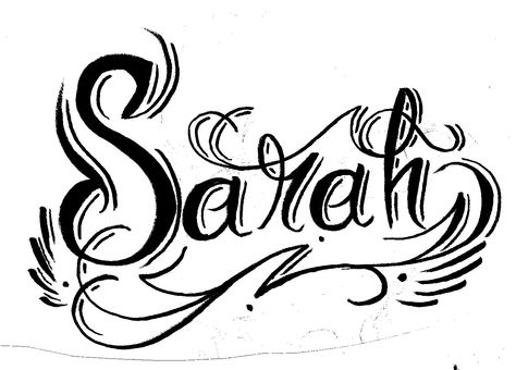 Sarah we miss you Sarah Name, Tattoo Nombres, Sarah Tattoo, Calligraphy Name Art, Name Design Art, Name Drawings, Ancient Tattoo, Calligraphy Name, Tattoo Lettering Fonts