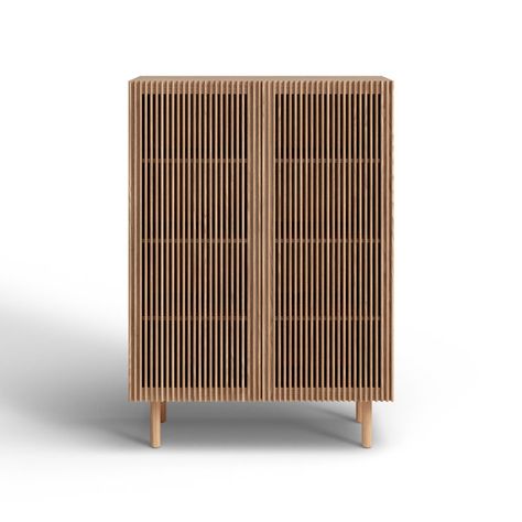 Wood Slat Cabinet, Slat Cabinet, Modern Maximalist Decor, Warm Wood Tones, Scandinavian Wall Decor, Farmhouse Scandinavian, Dimensional Wall Art, Ship Decor, Wide Sideboard