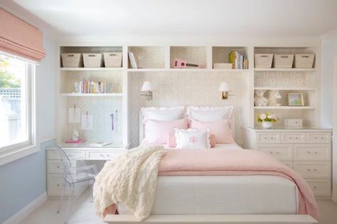 Bedroom Built Ins, Girls Room Design, Pink Girl Room, Kids Interior Design, Big Girl Bedrooms, Teen Girl Room, Girl Bedroom Designs, Girls Rooms