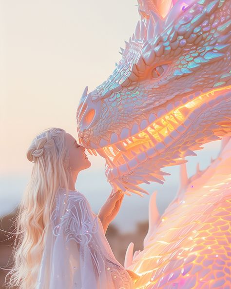 The Mother of Dragons 🐉🔥✨ #got #fantasyart #daenerystargaryen #gameofthrones Mother Of The Dragons, Pink Dragon Aesthetic, Girl And Dragon, Angelic Aesthetic, The Mother Of Dragons, Dragon Princess, Dragon Artwork Fantasy, Unicorns And Mermaids, Fairy Dragon