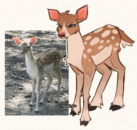 Deer People Character Design, Deer Ears Reference, Deer Hooves Reference, Deer Art Reference, Silly Deer Pictures, Deer Fursona Art, Deer Anthro, Deer And Fawn, Animal Mixes Drawing