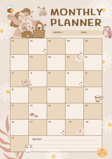 Montgly planner 2024 #weeklymealplannertemplate digitalplannerfreebie #customplanner Study Planner Printable Free, Planner Monthly Layout, Digital Planner Ideas, Weekly Meal Planner Template, Free Printable Calendar Templates, Aesthetic Planner, Study Planner Printable, Print Planner, Pretty Planners