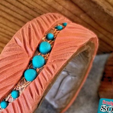 Sculpey on Instagram: "The suede like texture of Soufflé clay is heavenly! It is even sometimes mistaken for leather. Have you created with Sculpey Soufflé? What are you favorite features? #sculpey #polymerclay #sculpeyclay #fauxleather #diy #jewelry #clayjewelry #inspiration #bracelet #trends #fashion" Sculpey Clay, Clay Jewelry, Color Mixing, Polymer Clay, Faux Leather, Texture, Leather