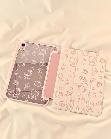 Hello Kitty iPad Case Cute Ipad Covers, Ipad Case 10th Generation, Ipad Cases Aesthetic, Ipad Case Ideas, Aesthetic Gadgets, Aesthetic Ipad Case, Ipad Case Aesthetic, Hello Kitty Ipad, Spongebob Funny Pictures