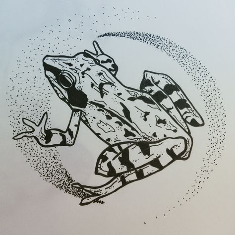 DISPO POUR TATTOO #spirartgraphique #artnblinetattoo #plaisancedutouch #flashtattoo #dotwork #frog Tattoo Ideas, Bullet Journal, Humanoid Sketch, Tattoos, Art