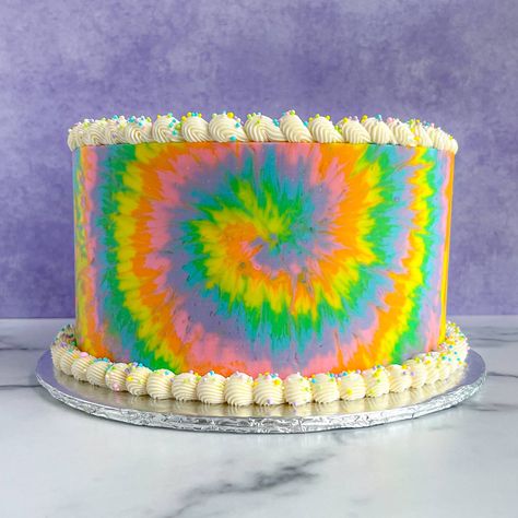 Post from Adventures In Yum Tye Dye Cake, Tie Dye Cake, Glow Birthday, Vintage Food, Rainbow Tie, Great Week, Art Party, Cake Tutorial, Tutorial Video