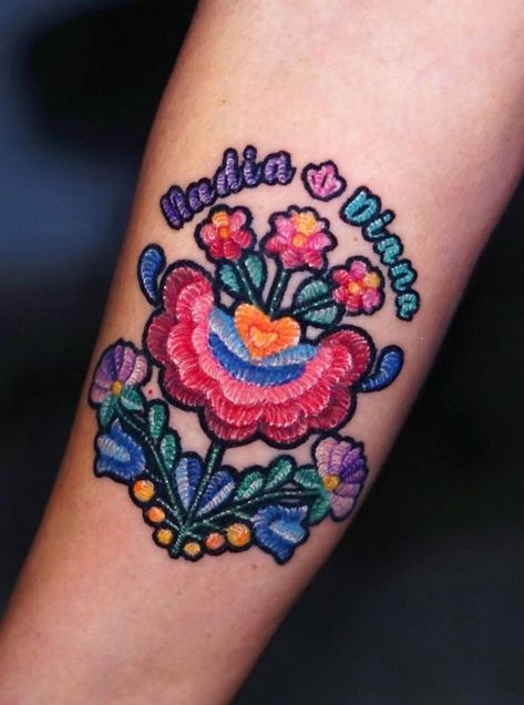 Patch Tattoo Ideas, Patch Tattoos, Patch Tattoo, Floral Patches, Old Tattoos, Flower Patch, Embroidery Patch, Little Tattoos, Couple Tattoos