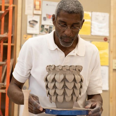 Pinching demos from @penlandschool  #deeperclay #pinchpots #pinchedporcelain #nosubtractionoraddition #findingoneswaywithclay #pukipinching… No Aesthetic, Pinch Pots, Leaf Shapes, Coils, An Artist, Blending, Ceramics, Nature