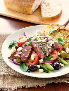 Lamb Salad, Salad Appetizer Cups, Greek Lamb, Lamb Dinner, Greek Dinners, Salad Dinner, Recipetin Eats, Ambrosia Salad, Salad Recipes For Dinner