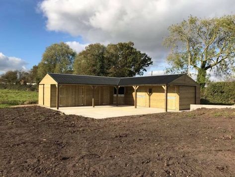 L Shape Stable Block 22 Savage, Equestrian Properties, Horse Yard, Dream Barn Stables, Building Cladding, Barn Layout, Equestrian Stables, Stable Block, Barn Hacks