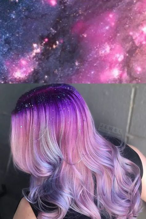 Galaxy Hair Color, Dark Ombre Hair, Brunette Hair Cuts, Space Hair, Vietnamese Hair, Galaxy Hair, Sophisticated Hairstyles, Best Hair Dryer, Creative Hair Color