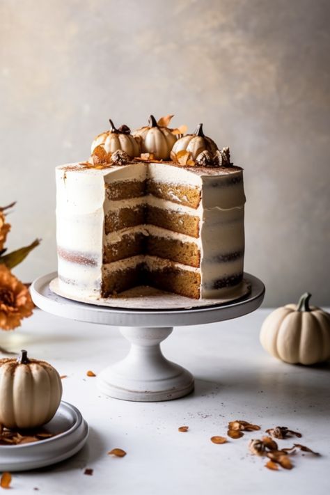 Indulge in the comforting flavors of fall with our gluten-free Chai Pumpkin Cake. Made with wholesome ingredients and tailored to the Whole Health Flexi-Plan diet, this cake is a perfect treat that aligns with your healthy lifestyle. Pumpkin Chai Cake, Gluten Free Pumpkin Cake, Chai Cake, Key Lime Pie Bars, Nutritious Desserts, Brown Butter Frosting, Fall Cake, Gluten Free Vegetarian Recipes, Pumpkin Chai