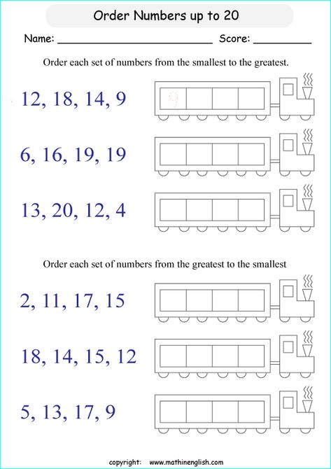 1 Class Math Worksheet, Primary One Math Worksheet, Maths Srkg Worksheet, Math For Class 1, Ascending Order Worksheet 1 To 20, Class 1 Maths Activity, Maths Class 1 Worksheet, Order Numbers To 20, Grade 1 Worksheets Math