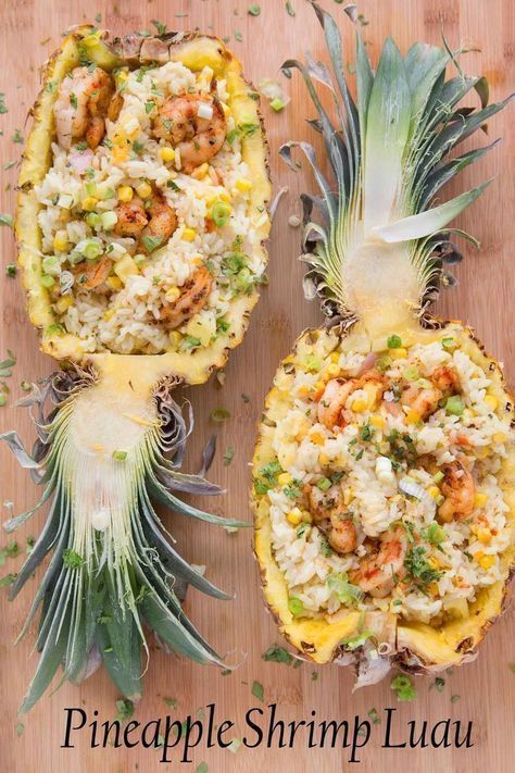 Appetizers Seafood, Pineapple Shrimp, Pineapple Recipe, Luau Food, Seafood Dinner Recipes, Diner Recept, Shrimp Recipes For Dinner, Easy Seafood, Seafood Appetizers