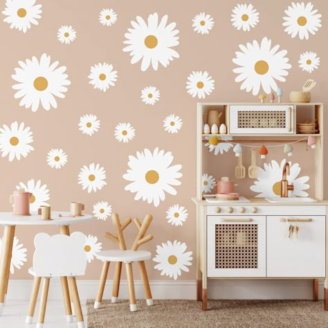 PRICES MAY VARY. Sufficient Quantity: there are 12 sheets of vinyl flower wall decals; The ample quantity is enough for you to decorate your bedroom, living rooms, playrooms, nurseries and more; And you can also share these lovely flower decals with or families Delicate and Adorable: each floral wall decal is fresh and exquisite to make your wall look beautiful and also make you feel happy; Each sheet of flower wall decor is in moderate size, so please confirm the size before purchasing Waterpro Daisy Wall, Floral Nursery Decor, Playroom Design, Flower Wall Decals, Flower Wall Stickers, Floral Nursery, Kids Room Wall, Project Nursery, Kids Room Wall Art