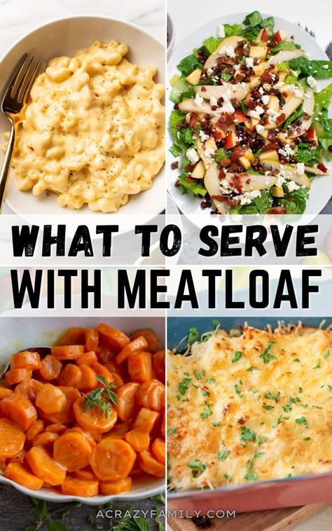 Meatloaf Recipes Side Dishes, Easy Meatloaf Side Dishes, Meatloaf Dinner Ideas Meals, What Goes With Meatloaf Sides, Side Dish For Meatloaf Ideas, Meatloaf Meals Sides Dinners, Sides For Meatloaf Ideas, Sides Dishes For Meatloaf, Best Side Dishes For Meatloaf