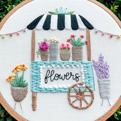 A TON going on lately with both of my jobs (day job and embroidery). Just know I have lots of fun stuff in the works for you guys! 🥰… | Rebekah (Bek) • Embroidery Artist 🌸🪡 (@beksstitches) on Instagram Small Embroidery Designs, Beginning Embroidery, Floral Stand, Pdf Embroidery Pattern, Etsy Embroidery, Basic Embroidery, Ideas Embroidery, Flower Cart, Tablet Screen