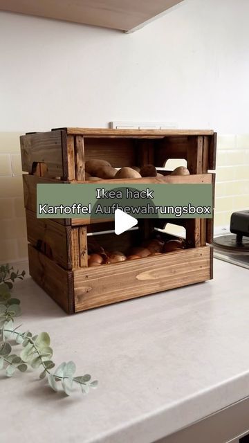 Diy Potato Storage, Knagglig Hack, Kuggis Ikea, Potato Storage, Ikea Hacks, Pantry Organization, May 23, Ikea Hack, Kitchen Hacks