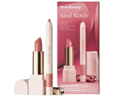 Check out this product at Sephora.com - Rare Beauty by Selena Gomez Mini Kind Words Matte Lip Duo - Humble Coal Tar, Sephora Beauty, Dope Makeup, Lip Set, How To Apply Lipstick, Rare Beauty, Lip Kit, Soft Lips, Makati