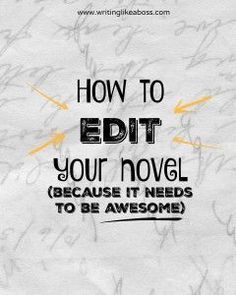 How to edit your novel Book Goals, Writing Steps, Writing A Novel, Writing Genres, Writing Editing, Non Fiction Writing, Writing Support, Writers Help, Novel Ideas