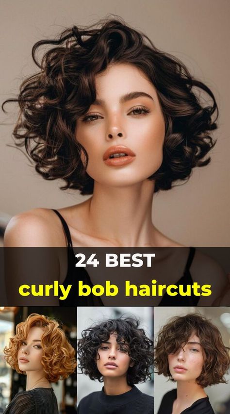 Embrace your curls with 24 chic curly bob haircuts. Each style showcases a unique way to wear your curls, blending sophistication with the natural beauty of curly hair. Curly Bob Round Face Over 40, Choppy Bob Hairstyles Curly Hair, Undercut Bob Curly Hair, Short Permed Hair With Bangs, French Bob For Curly Hair, Above Shoulder Curly Hair, Layered Bob For Curly Hair, Asymmetrical Bob Curly Hair, Curly Hair Cuts Short Layers