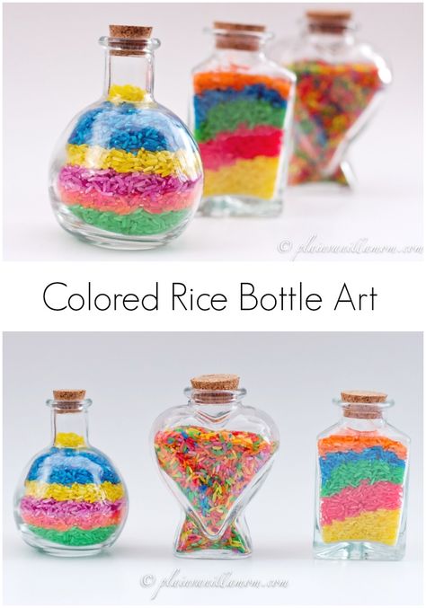 Colored Rice Art, Rice Crafts Ideas, Crafts Ideas For Kids, Sun Crafts, Camp Crafts, Colored Rice, 2023 Color, Senior Activities