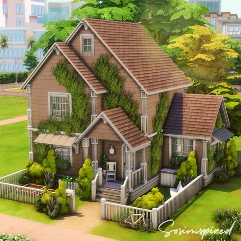 Sims4 Layout, Sims4 Build, Sims 2 House, Sims 4 Houses Layout, Die Sims 4, Sims Houses, Cute Little Houses, Build House, Sims 4 House Plans