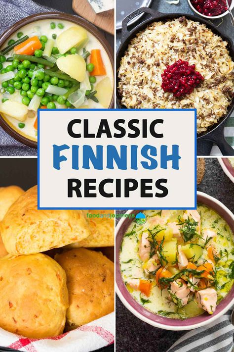 Simple, delicious, and natural, three words that aptly describe Finnish cuisine. Still not sure? Then take a look at these traditional Finnish recipes and decide for yourself! Finland Food, Finnish Cuisine, Swedish Cuisine, Salmon Soup, Nordic Recipe, Finnish Recipes, Around The World Food, Norwegian Food, Foreign Food