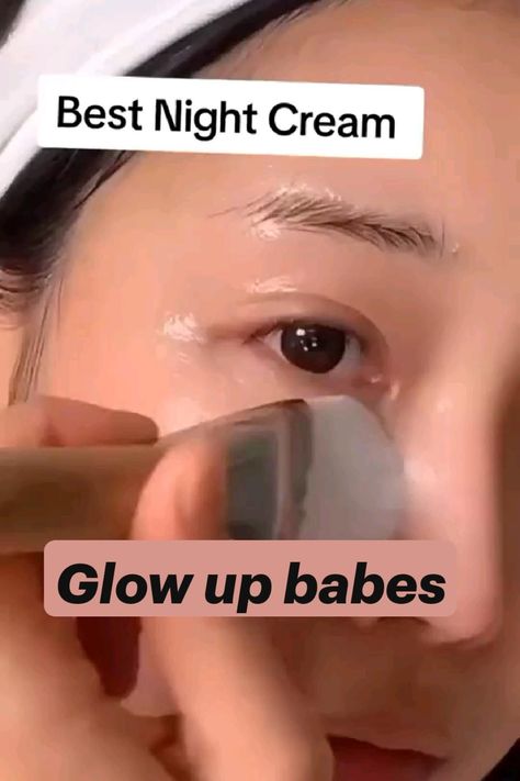 Glow up babes Diy Brightening Cream, Night Glow Up Routine, Night Mask For Glowing Skin, Diy Night Cream For Clear Skin, Homemade Remedies For Glowing Skin, Diy Night Cream For Glowing Skin, Homemade Night Cream For Glowing Skin, Night Cream Homemade, Night Cream For Glowing Skin