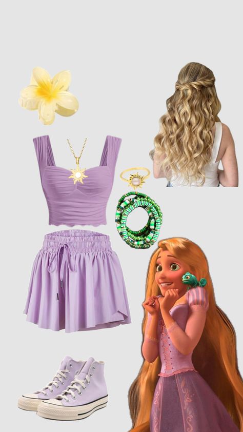 Rapunzel Disney Bounding Fit#disneybounding #rapunzel Rapunzel Halloween Costume, Rapunzel Outfit, Disney Princess Inspired Outfits, Disney Park Outfit, Princess Inspired Outfits, Disney Outfits Women, Rapunzel Disney, Disney Princess Outfits, Disney Themed Outfits