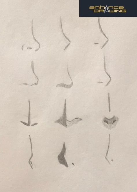 Anime Noses Drawing Ideas Anime Nose Drawing, Noses Drawing, Anime Nose, Lakaran Fesyen, Beautiful Pencil Drawings, 얼굴 드로잉, Drawing Tutorial Face, Výtvarné Reference, Nose Drawing