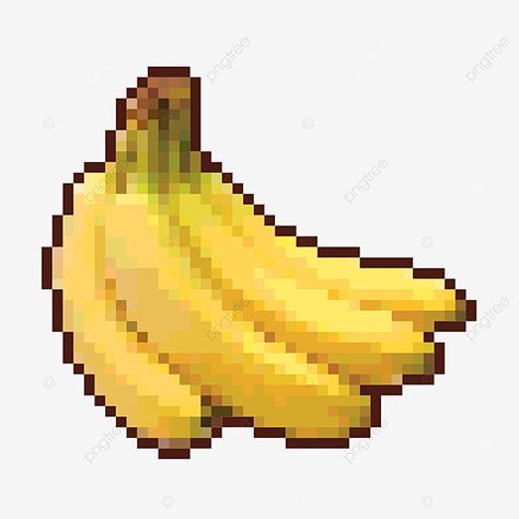 Banana Png Aesthetic, Banana Widget, Yellow Widgets Aesthetic, Bananas Aesthetic, Yellow Pixel Art, Pixel Fruit, Banana Icon, Banana Aesthetic, Banana Png