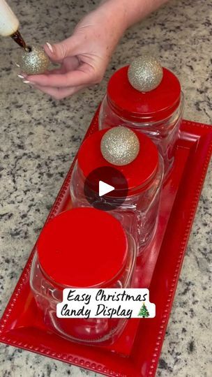 7.9K views · 444 reactions | EASY CHRISTMAS CANDY DISPLAY.  #magicalchristmas  #pinterest | By Magical ChristmasFacebook Candy Dishes Ideas, Christmas Candy Display, Candy Wreath Diy, Easy Christmas Candy, Candy Jars Diy, Christmas Candy Easy, Christmas Candy Jars, Tree Projects, Candy Wreath