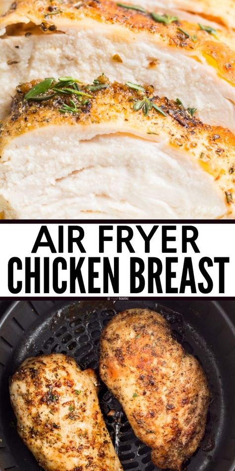 Easy Air Fryer Chicken Breast Recipe that makes great healthy juicy rotisserie style chicken at home. Perfect for weeknight dinners and ideal for anyone following keto, low carb, paleo, whole30 and gluten free diets, boneless with no breading. www.noshtastic.com Grilled Chicken Recipes Easy Air Fryer, Grilled Chicken Recipes In Air Fryer, Air Fryer Chicken For Alfredo, Air Fryer Grilled Chicken Sandwich, Grilled Chicken Without A Grill, Grill Chicken In Air Fryer, Chicken In Ninja Air Fryer, Juicy Air Fryer Chicken Breast, Easy Summer Chicken Breast Recipes