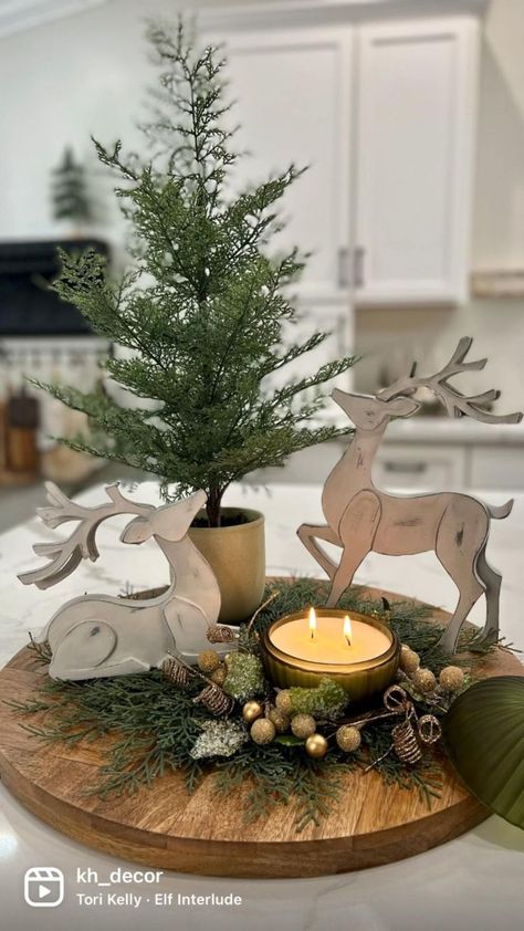 Christmas Decor Inspiration, Country Christmas Decorations, Christmas Centerpieces Diy, Christmas Tablescape, Christmas Themes Decorations, Christmas Centerpiece, Have Inspiration, Diy Christmas Decorations Easy, Holiday Crafts Christmas