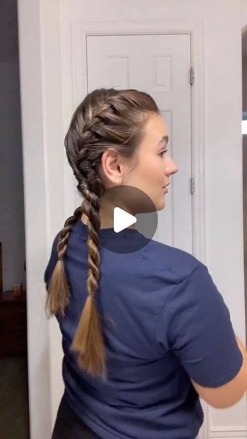 Bri Bri on Instagram: "Another day, another hairstyle   #hairstyle #hairtutorial #nurse #nursehair #nursehairstyle #fiveminutehairstyle" Hairstyles For Work Nurse, Nursing Hairstyles Updo, Hair For Nurses Hairstyles, Nurse Headband Hairstyles, Hairstyle For Nurses, Labor And Delivery Hairstyles, Medical Assistant Hairstyles, Work Hairstyles For Long Hair Nurse, Nursing Hairstyles For Long Hair