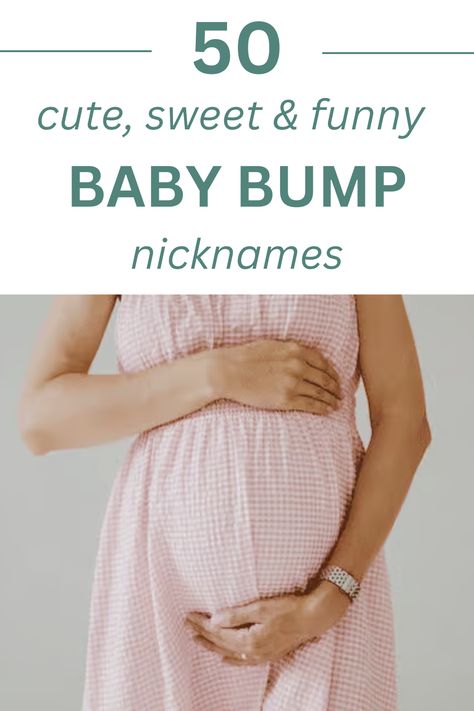 pregnant woman holding her baby bump Nicknames For Babies, Nicknames For Baby Girls, Baby Pet Names, 9 Months Pregnant Humor, 40 Weeks Pregnant Humor, 39 Weeks Pregnant Humor, Best Moisturizer For Pregnant Belly, Baby Nicknames, Baby In Womb