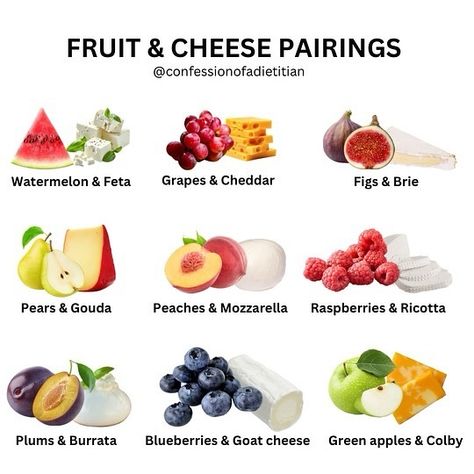 Instagram Fruit Pairings, Blueberry Goat Cheese, Cheese And Fruit, Easy Baby Food Recipes, Cheese Course, Watermelon And Feta, Cheese Pairings, Best Cheese, Holiday Appetizers