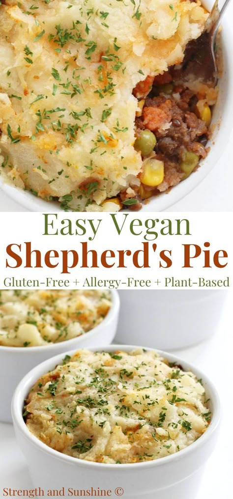 vegan lentil shepherd's pie Lentil Shepards Pie, Mashed Potatoes Healthy, Vegan Freezer Meals, Dairy Free Mashed Potatoes, Potatoes Healthy, Gluten Free Casserole, Vegetarian Shepherds Pie, Vegan Shepherds Pie, Shepherd's Pie Recipe