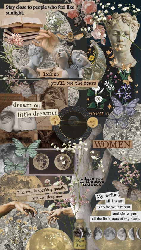 Relatable Quote, Photowall Ideas, Arte Van Gogh, Witchy Wallpaper, Wallpaper Collage, Collage Ideas, Collage Background, Edgy Wallpaper, Phone Stuff