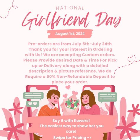 Now taking Orders for National GF Day! If you have any questions regarding orders or simply want a quote, DM @lilyyscreations or Text (559) 331-1351. Once again thank you for your preference and support! 💐✨ #floraldesign #prettybouquets #rosebouquet #floristofinstagram #559bouquets #flowerbouquet #explorepage #explore #supportlocal #fresnoflowers #fresnoflorist #ramo #ramobuchón #fresnocalifornia #nationalgirlfriendsday Gf Day, National Gf Day, National Girlfriend Day, Girlfriends Day, Fresno California, Flower Quotes, A Quote, Rose Bouquet, Flowers Bouquet