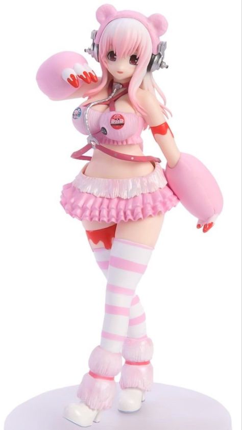 Super Sonico, Gloomy Bear, Bear Face, Anime Figurines, Figure Poses, Race Queen, Anime Dolls, Themed Outfits, Cool Paintings