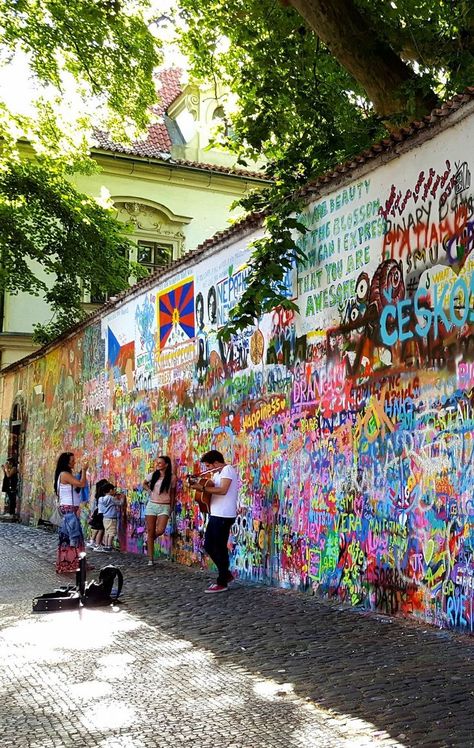 John Lennon Wall Prague, Cruise Vacation Outfits, Lennon Wall, John Lennon Wall, Cruise Pictures, European City Breaks, Prague Travel, Underground Cities, Spain Portugal