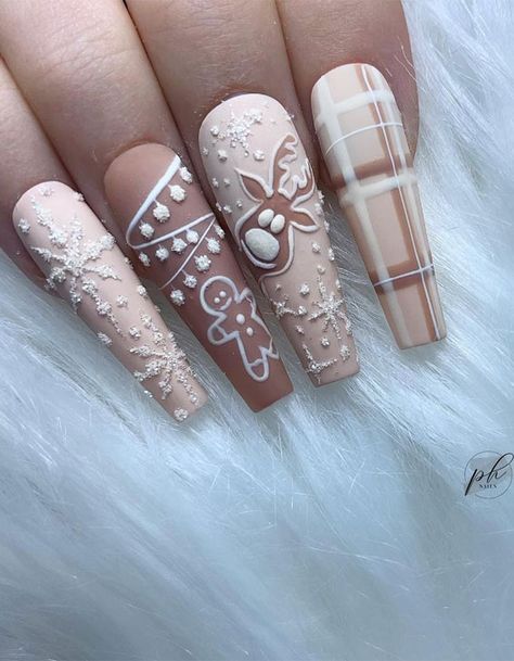 Xmas Nail Art, Winter Nails Acrylic, Cute Christmas Nails, Christmas Gel Nails, Sweater Nails, Christmas Nails Acrylic, Nail Swag, Xmas Nails, Nailed It