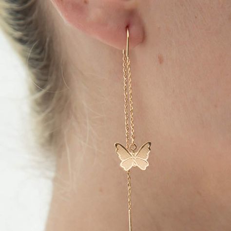 Delicate Butterfly, Alloy Earrings, Tassel Drop Earrings, Heart Drop Earrings, Bohemian Earrings, Gold Butterfly, Threader Earrings, Style Minimalist, Girls Earrings