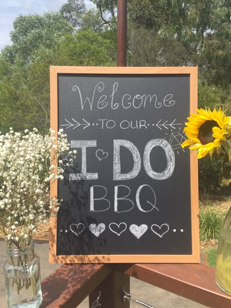 ‘I DO’ BBQ - engagement party welcome. I Do Bbq Photo Backdrop, Outdoor Fall Engagement Party, Engagement Party Dinner Ideas, Park Engagement Party, Small Engagement Party Ideas Simple, I Do Bbq Ideas, Bbq Engagement Party Ideas, Small Engagement Party Ideas, I Do Bbq Decorations