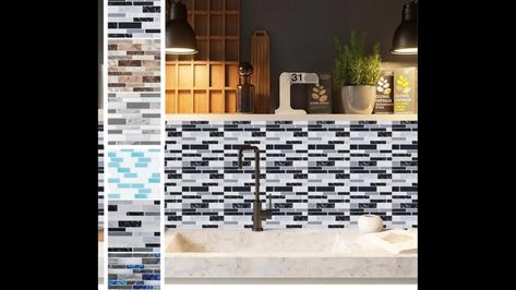 Self Adhesive Tile 3D Sticker Kitchen Bathroom Crystal Tile Stickers Adhesive Tile Backsplash, Removable Backsplash, Patterned Wall Tiles, Backsplash Wallpaper, Mosaic Tile Stickers, Tile Stickers Kitchen, Tiles For Kitchen, Bathroom Wall Stickers, Mosaic Tile Backsplash