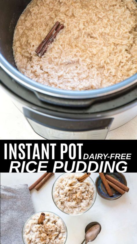 Rice Pudding Pressure Cooker, Instant Pot Rice Pudding, Pressure Cooker Desserts, Instant Pot Rice, Pressure Cooker Rice, Rice Pudding Recipes, Rice Pudding Recipe, Rice Recipes For Dinner, Pudding Desserts