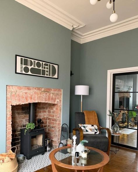 15 Clever Ideas For Chimney Breasts and Alcoves | Fifi McGee Alcove Ideas Living Room, Log Burner Living Room, Victorian Living Room, Chimney Breast, Living Room Decor Fireplace, Cosy Living Room, Home Fireplace, Living Room Green, Lounge Decor